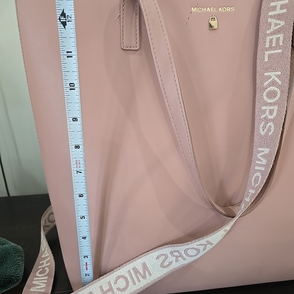 Michael Kors Pink Tote Bag with Logo Strap - Picture 13 of 15